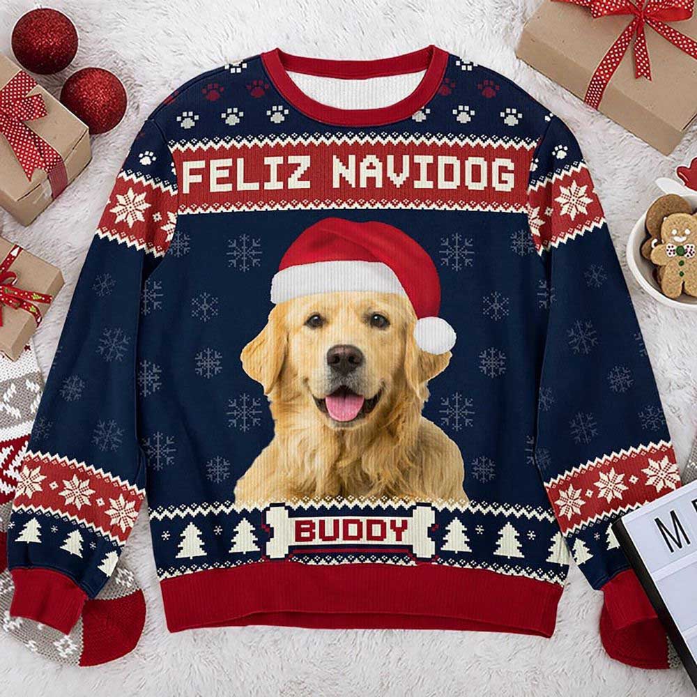 Ugly Christmas Sweater, Custom Photo Full Time Dog, Dog & Cat Personalized Custom Ugly Sweatshirt, Best Ugly Christmas Sweater Ugly Christmas Sweater, Custom Photo Full Time Dog, Dog & Cat Personalized Custom Ugly Sweatshirt, Best Ugly Christmas Sweater