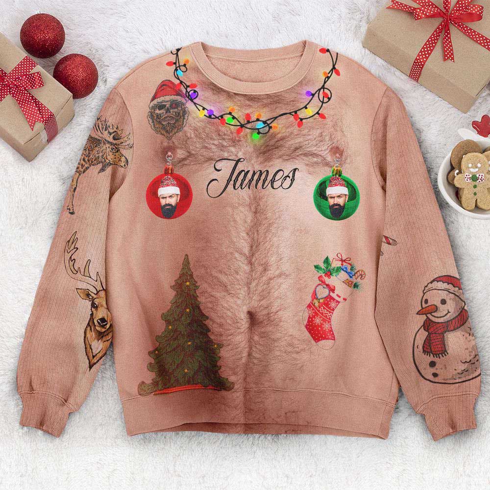 Ugly Christmas Sweater, Funny Christmas Sweater, Personalized Photo Ugly Sweater, Best Ugly Christmas Sweater