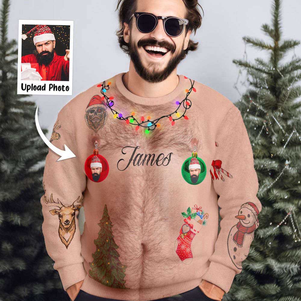 Ugly Christmas Sweater, Funny Christmas Sweater, Personalized Photo Ugly Sweater, Best Ugly Christmas Sweater