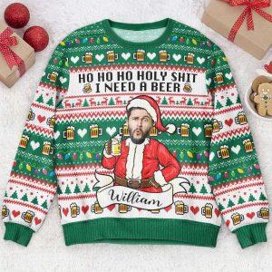 Ugly Christmas Sweater, Funny Santa Ho Ho&hellip;