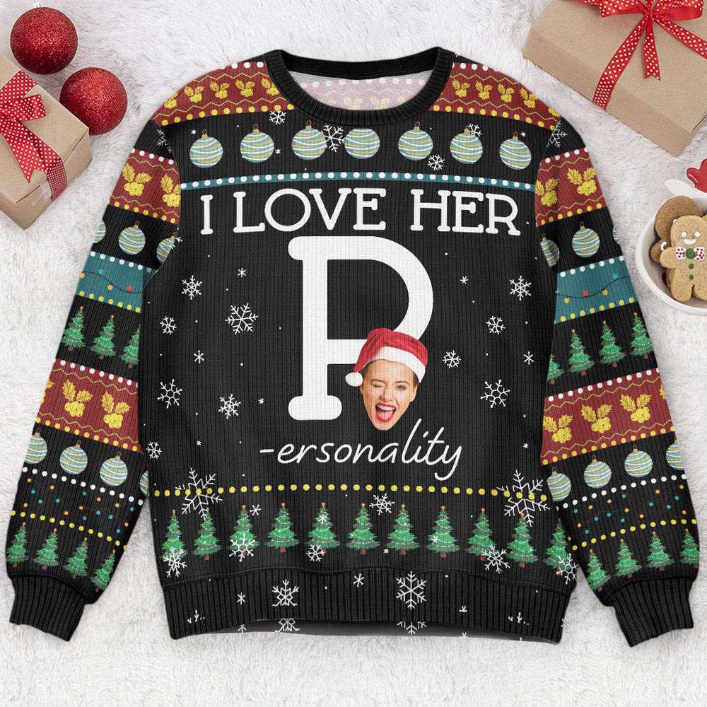 Ugly Christmas Sweater, I Love Her P I Love His D, Personalized Ugly Sweater, Best Ugly Christmas Sweater