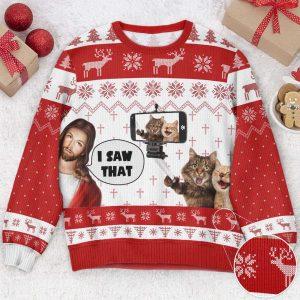 Ugly Christmas Sweater, I Saw That Jesus&hellip;