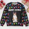 Ugly Christmas Sweater, Meowy Christmas, Personalized Photo Ugly Sweater, Best Ugly Christmas Sweater