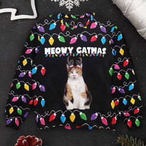 Ugly Christmas Sweater, Meowy Catmas Christmas Funny&hellip;