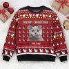 Ugly Christmas Sweater, Meowy Catmas Christmas Funny Cats, Personalized Photo Ugly Sweater, Best Ugly Christmas Sweater
