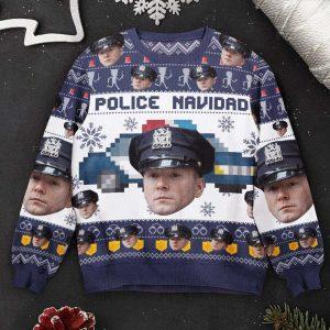 Ugly Christmas Sweater, Police Navidad, Personalized Photo&hellip;
