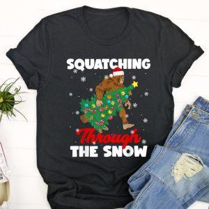 Ugly Christmas T Shirt, Bigfoot Squatching Through&hellip;