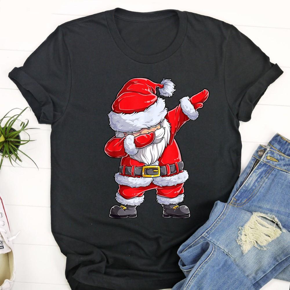 Ugly Christmas T Shirt, Dabbing Santa Claus Christmas Kids Boys Girls Dab Xmas Gifts T Shirt, Christmas Tshirt Designs