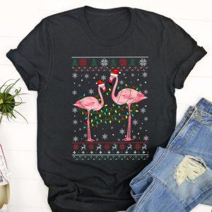 Ugly Christmas T Shirt, Funny Flamingo Lights&hellip;