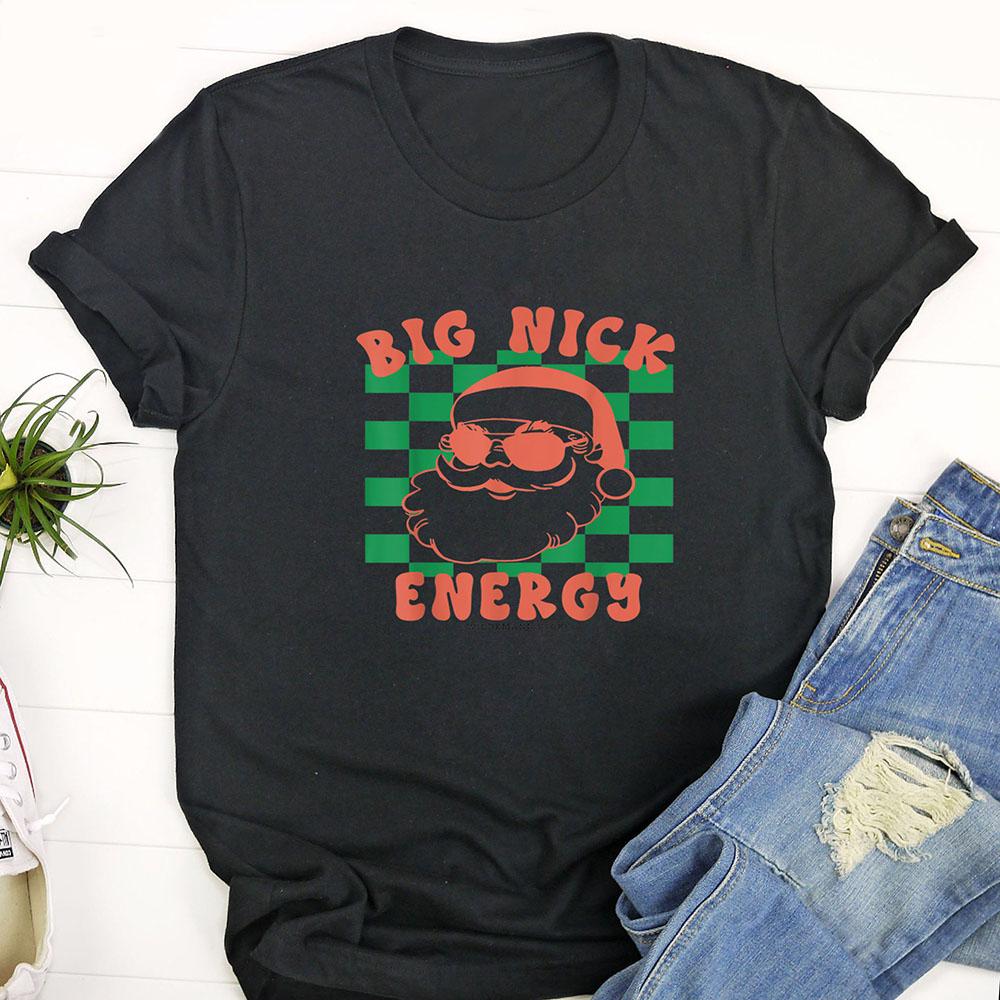 Ugly Christmas T Shirt, Retro Groovy Big Nick Santa Energy Christmas Trendy 2023 T Shirt, Funny Christmas T Shirt, Christmas Tshirt Designs