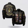 Veteran Bomber Jacket, Custom Name 101st Airborne Division Grey Bomber Jacket, Military Bomber Jacket