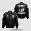 Us Air Force Bomber Jacket, Personalized Name Rank US Air Force Veteran Military God Is My Father Bomber Jacket, Veteran Bomber Jacket