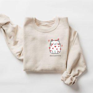 Valentines Sweatshirt Cute Cat Valentine Sweatshirt Cat Lover Valentine Sweatshirt Womens Valentines Sweatshirt 3 tovg03.jpg