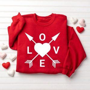 Valentines Sweatshirt, Cute Love Heart Sweatshirt, Valentines Sweatshirt, Valentines Day, Womens Valentines Sweatshirt