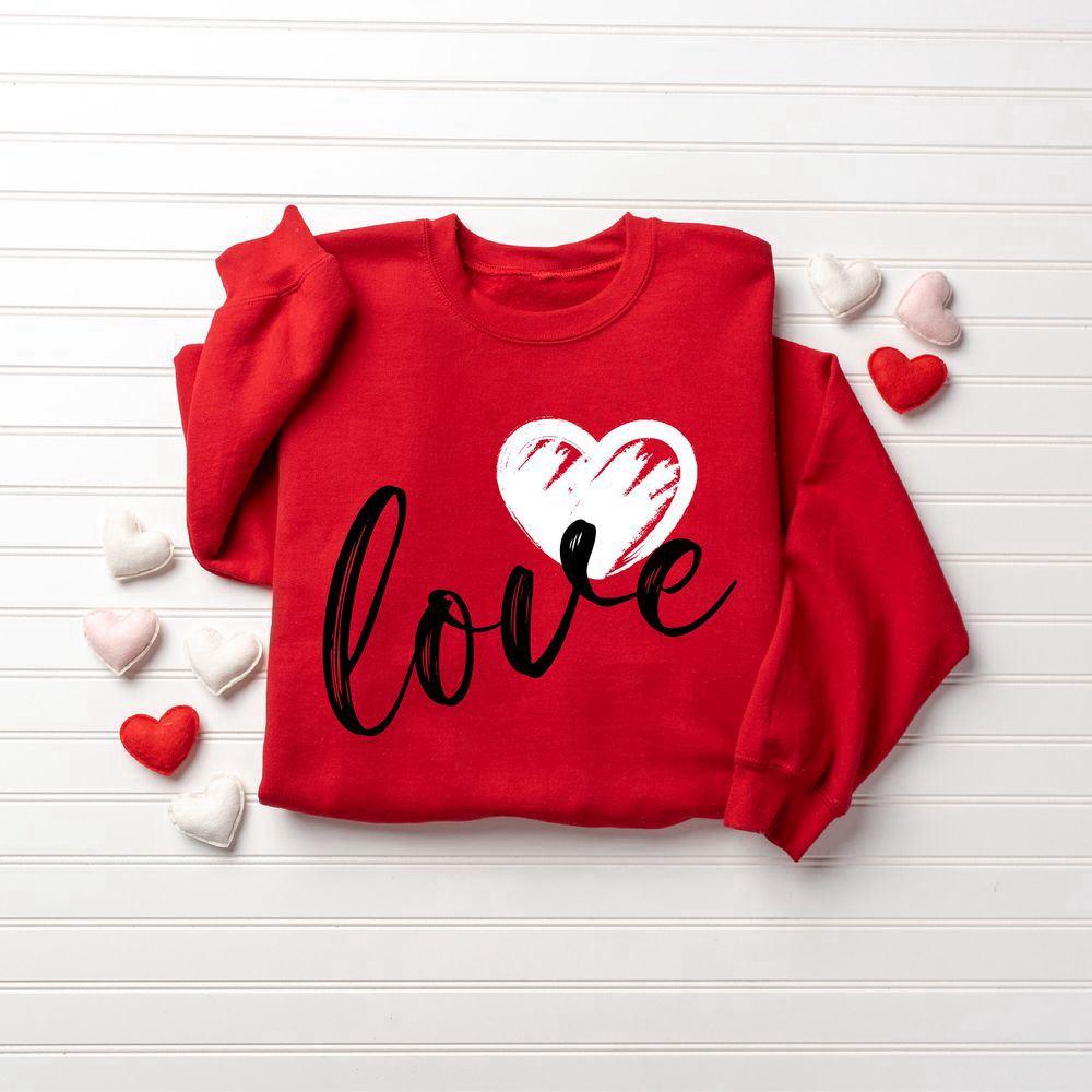 Valentines Sweatshirt, Cute Love Sweatshirt, Valentines Heart Sweatshirt, Women Valentine Gift, Womens Valentines Sweatshirt