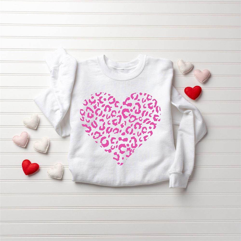 Valentines Sweatshirt, Leopard Heart Sweatshirt, Love Sweatshirt, Valentines Sweatshirt, Womens Valentines Sweatshirt