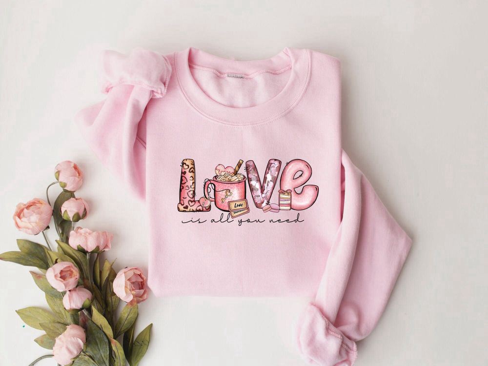 Valentines Sweatshirt, Love Valentines Sweatshirt, Love Sweatshirt, Couple Sweatshirt, Womens Valentines Sweatshirt