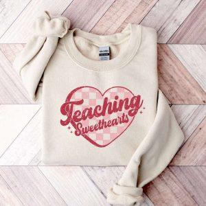 Valentines Sweatshirt, Retro Teaching Sweethearts, Sweatshirt Gift&hellip;