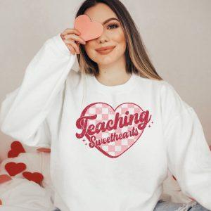 Valentines Sweatshirt Retro Teaching Sweethearts Sweatshirt Gift For Teachers Groovy Teacher Shirt Womens Valentines Sweatshirt 4 zrt2nn.jpg