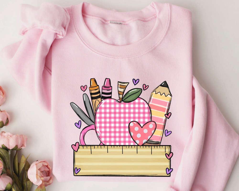 Valentines Sweatshirt, Teacher Sweatshirt, Kindergarden Teacher Sweatshirt, Womens Valentines Sweatshirt