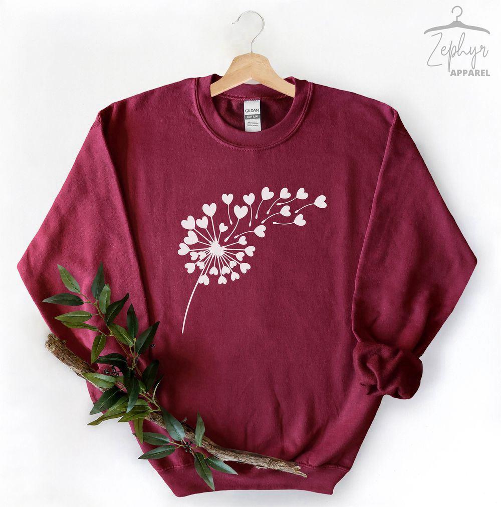 Valentines Sweatshirt, Valentine Day Sweatshirt, Flower Valentine Sweatshirt, Dandelion Sweatshirt, Womens Valentines Sweatshirt Valentines Sweatshirt, Valentine Day Sweatshirt, Flower Valentine Sweatshirt, Dandelion Sweatshirt, Womens Valentines Sweatshirt