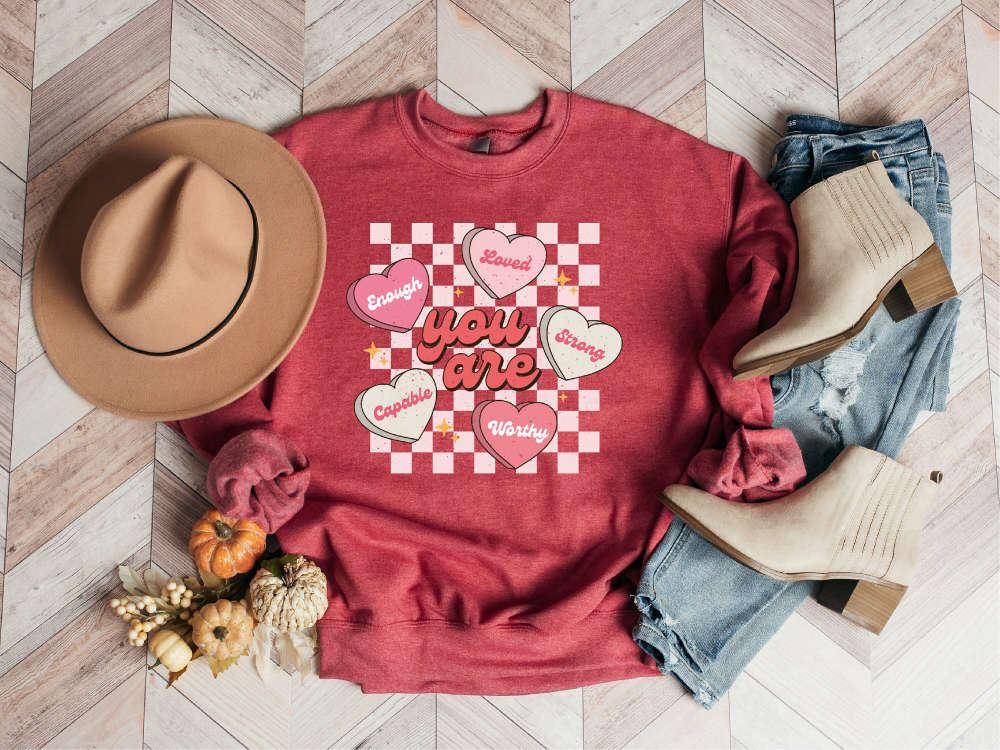 Valentines Sweatshirt, Womens Valentines Day Sweatshirt, Teacher Valentine Sweatshirt, Womens Valentines Sweatshirt