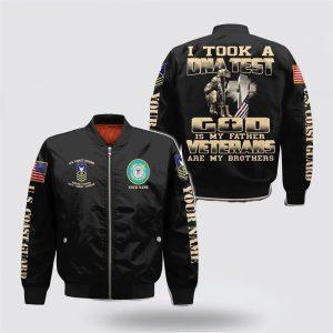 Veteran Bomber Jacket, Personalized Name US Coast&hellip;