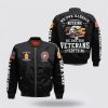 Veteran Bomber Jacket, Personalized Name US Marine Corps Veteran Military Are My Brothers Baseball Jacket
