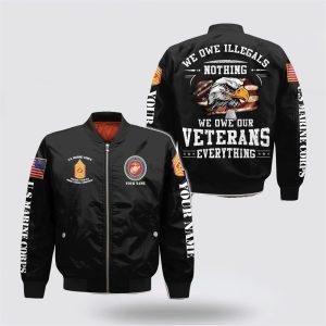 Veteran Bomber Jacket, Personalized Name US Marine&hellip;