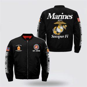 Veteran Bomber Jacket, Personalized Name US Marines&hellip;
