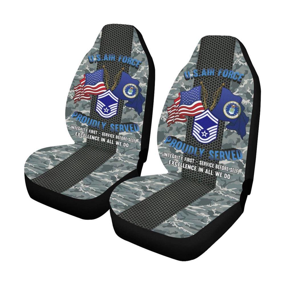 Veteran Car Seat Covers, Us Air Force E-8 Senior Master Sergeant Smsgt E8 Noncommissioned Officer Car Seat Covers, Car Seat Covers Designs