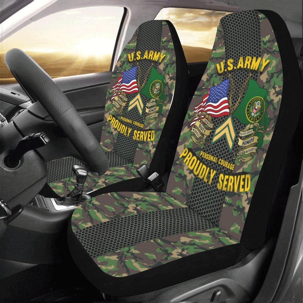 Veteran Car Seat Covers, Us Army E-4 Corporal E4 Cpl Noncommissioned Officer Car Seat Covers Car Seat Covers, Car Seat Covers Designs