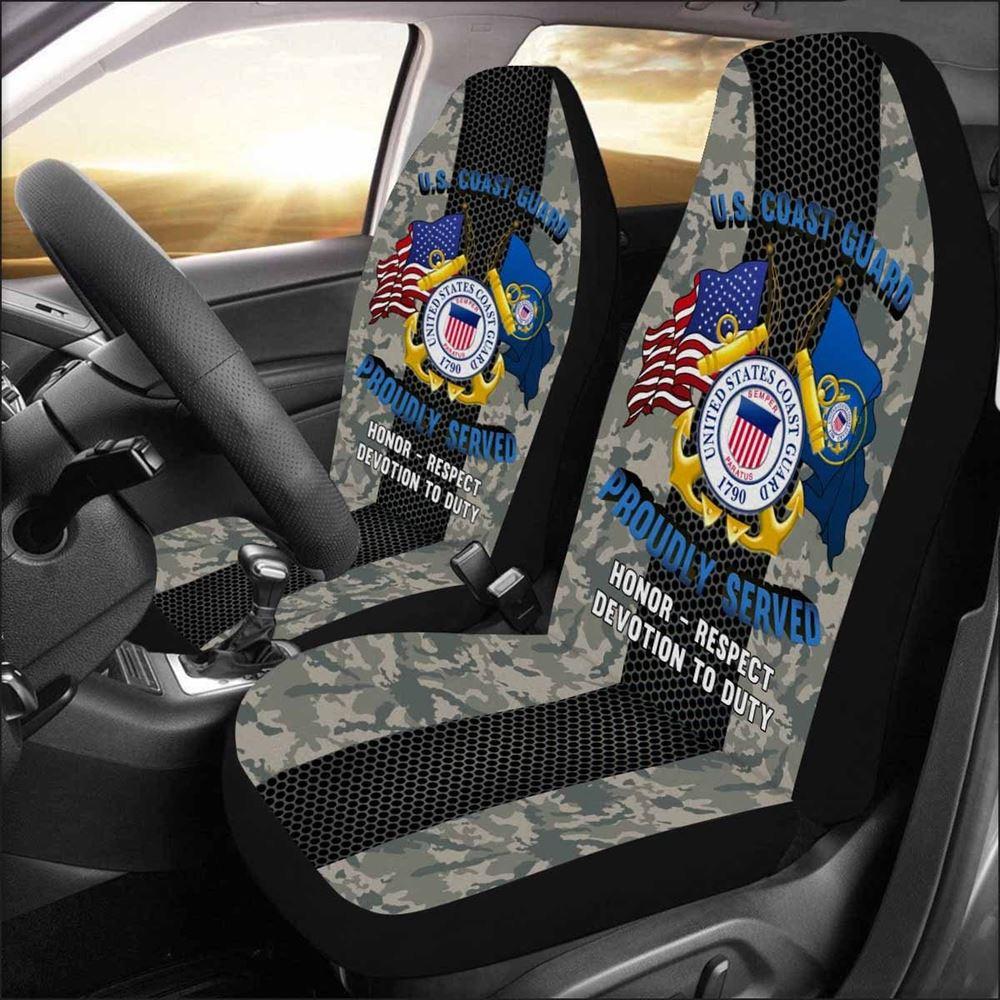 Veteran Car Seat Covers, Us Coast Guard Logo Car Seat Covers, Car Seat Covers Designs