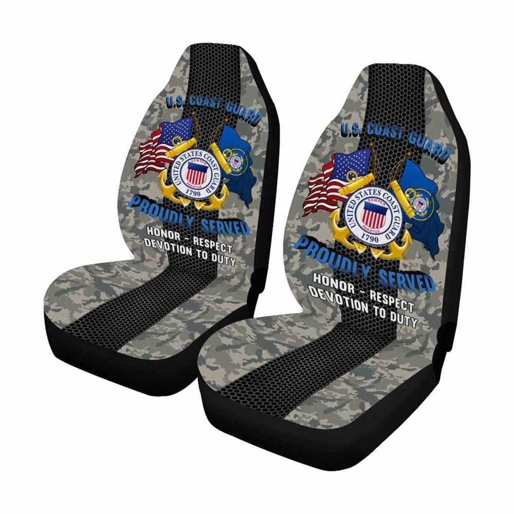 Veteran Car Seat Covers, Us Coast Guard Logo Car Seat Covers, Car Seat Covers Designs