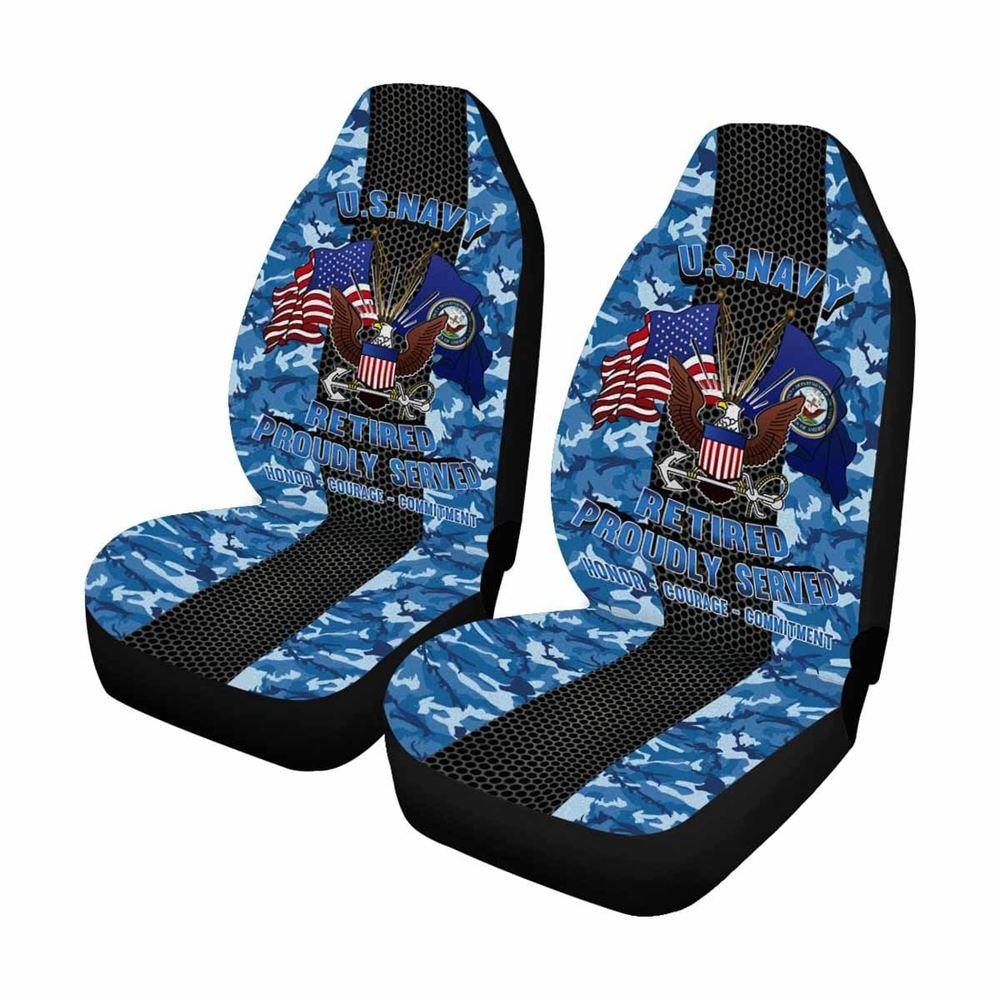 Veteran Car Seat Covers, Us Navy Retired Car Seat Covers, Car Seat Covers Designs
