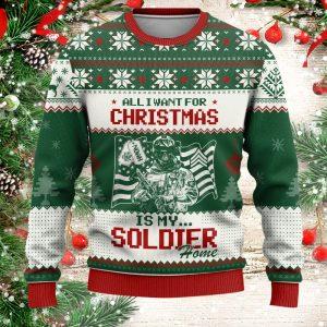 Veterans Sweater, Personalized US Army Veteran Christmas&hellip;