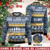 Veterans Sweater, Personalized US Army Veteran Christmas Sweater With Your Military Rank, Military Sweater, Military Sweater Men’s