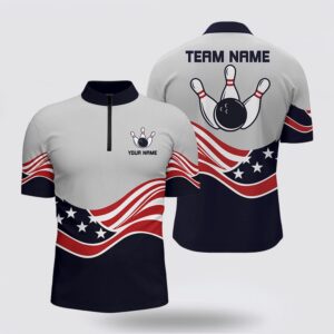 Bowling Jersey, American Flag Bowling Jersey For&hellip;