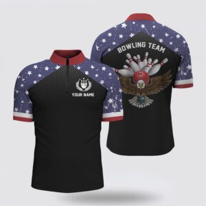 Bowling Jersey, American Flag Patriot Men Bowling&hellip;
