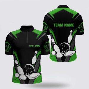 Bowling Jersey, Black And Green Bowling Bowling&hellip;