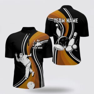 Bowling Jersey, Black And Orange Bowling Jersey&hellip;