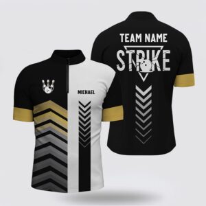 Bowling Jersey, Black And White Men Bowling&hellip;