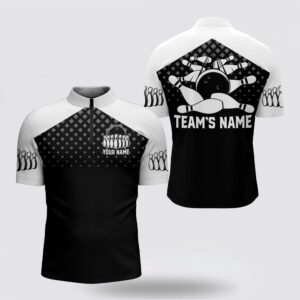 Bowling Jersey, Black White Bowling Bowling Jersey&hellip;