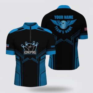 Bowling Jersey, Blue And Black Bowling Bowling&hellip;