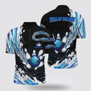 Bowling Jersey, Blue Bowling Mens Bowling Jersey&hellip;