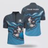 Bowling Jersey, Men Bowling Bowling Jersey Shirts Custom Bowling Strike Lightning Storm Team League Jersey Turquoise