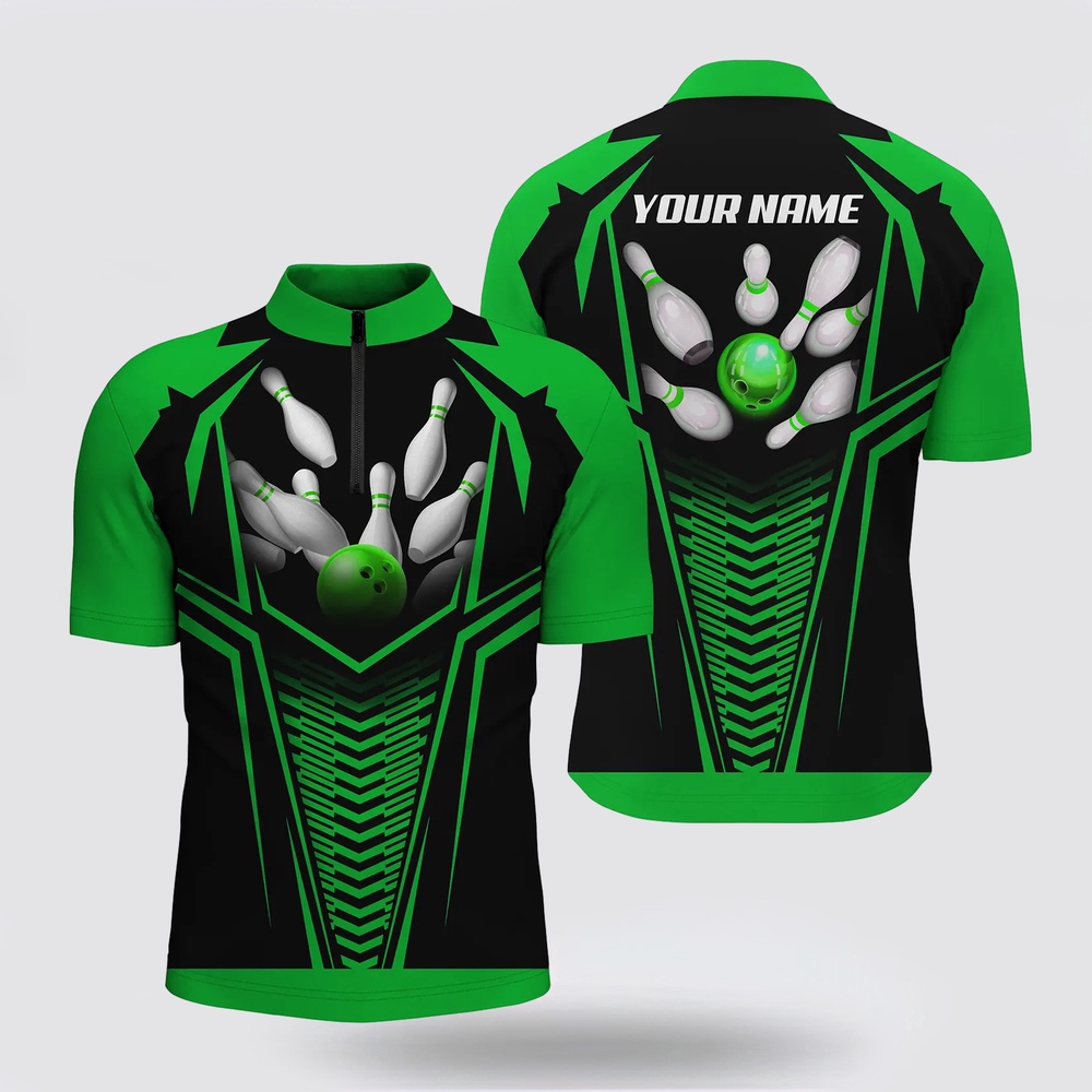 Bowling Jersey, Men Bowling Shirt Bowling Jersey Custom Name Green And Black Bowling Ball And Pins Bowling Jerseys Bowling Jersey, Men Bowling Shirt Bowling Jersey Custom Name Green And Black Bowling Ball And Pins Bowling Jerseys
