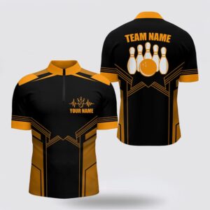 Bowling Jersey, Orange Bowling Bowling Jersey Shirt&hellip;