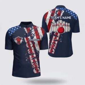 Bowling Jersey, Patriotic Men Bowling Shirt Bowling&hellip;