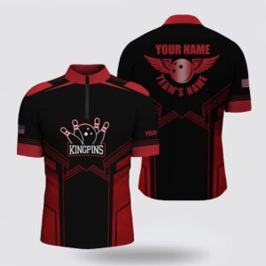 Bowling Jersey, Red And Black Bowling Bowling&hellip;